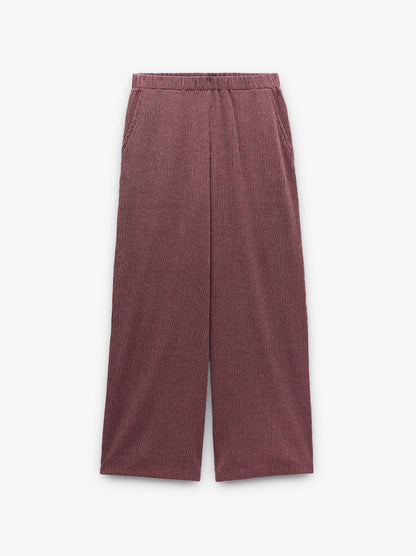 Trousers With Texture And Elastic Waist