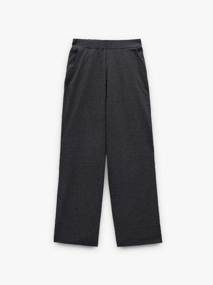 Trousers With Texture And Elastic Waist