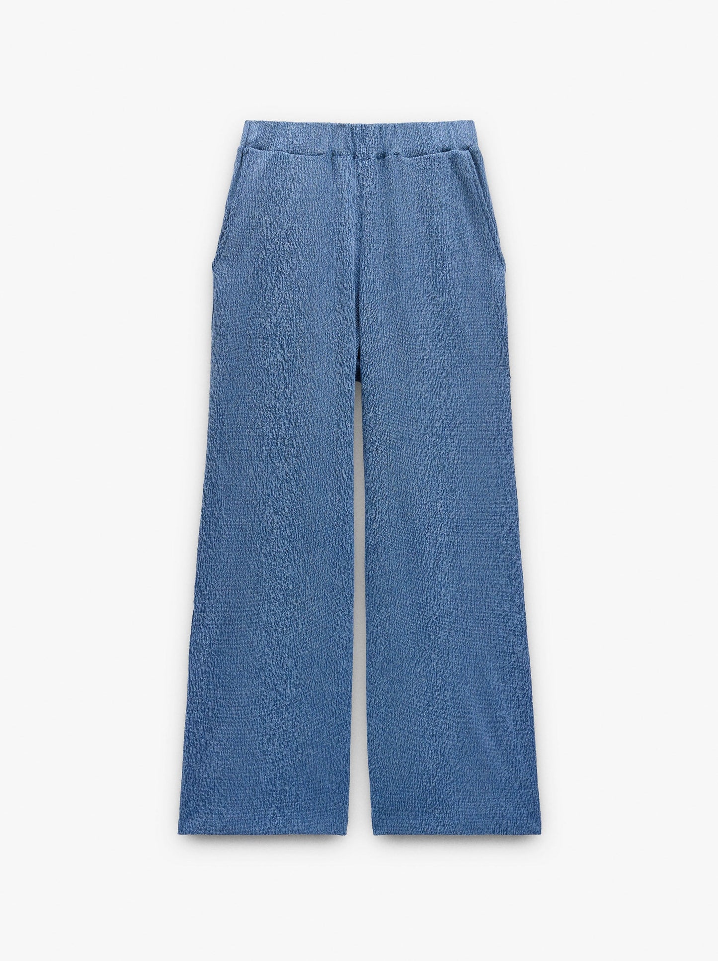 Trousers With Texture And Elastic Waist
