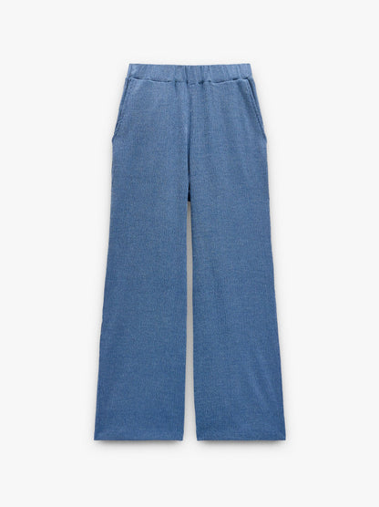 Trousers With Texture And Elastic Waist