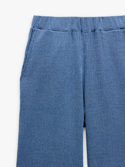 Trousers With Texture And Elastic Waist
