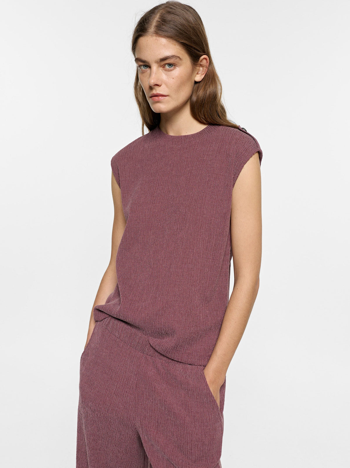 Top With Button Detail