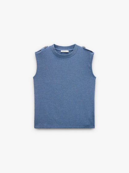 Top With Button Detail