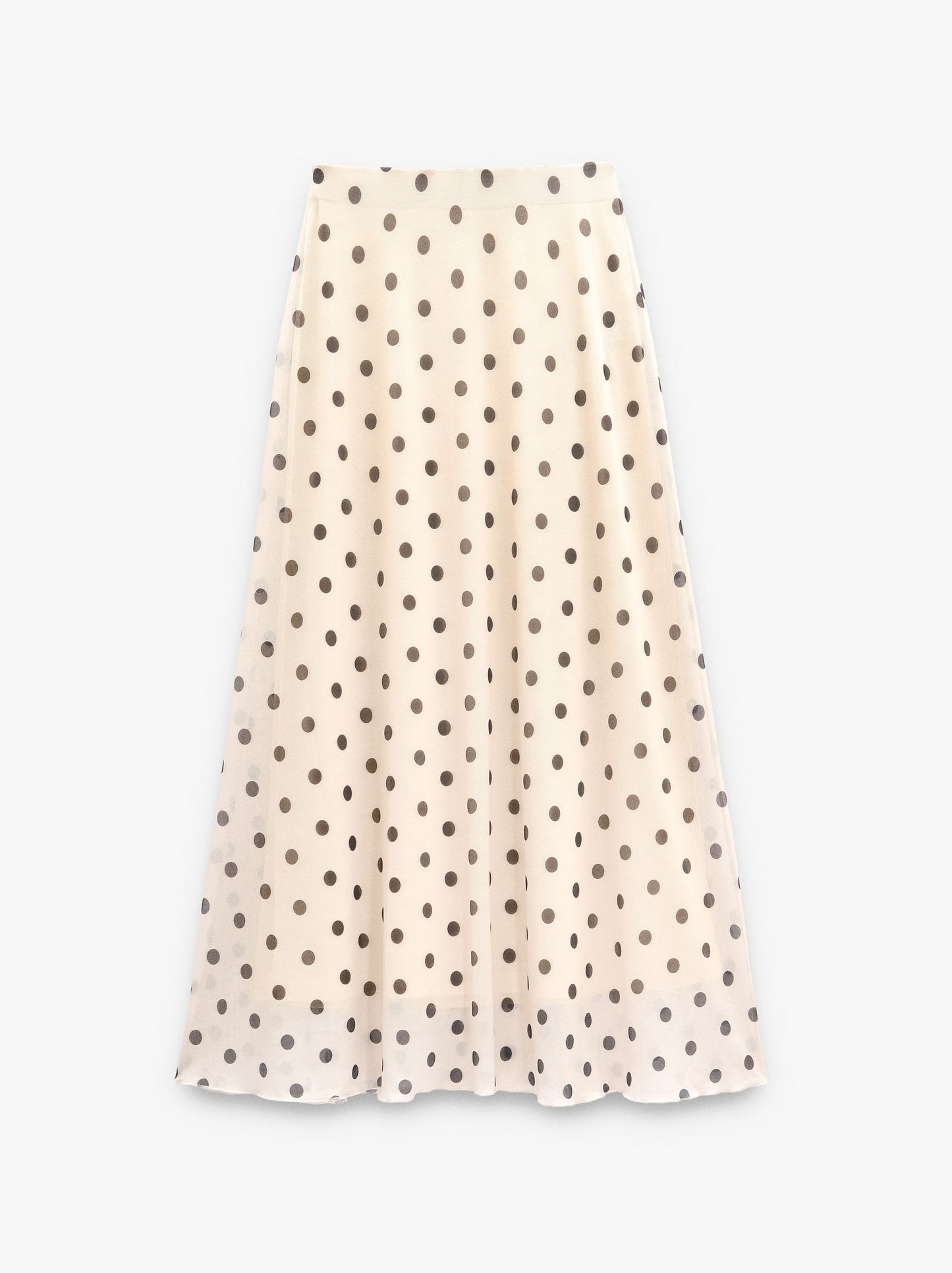 Skirt Printed With Polka Dots