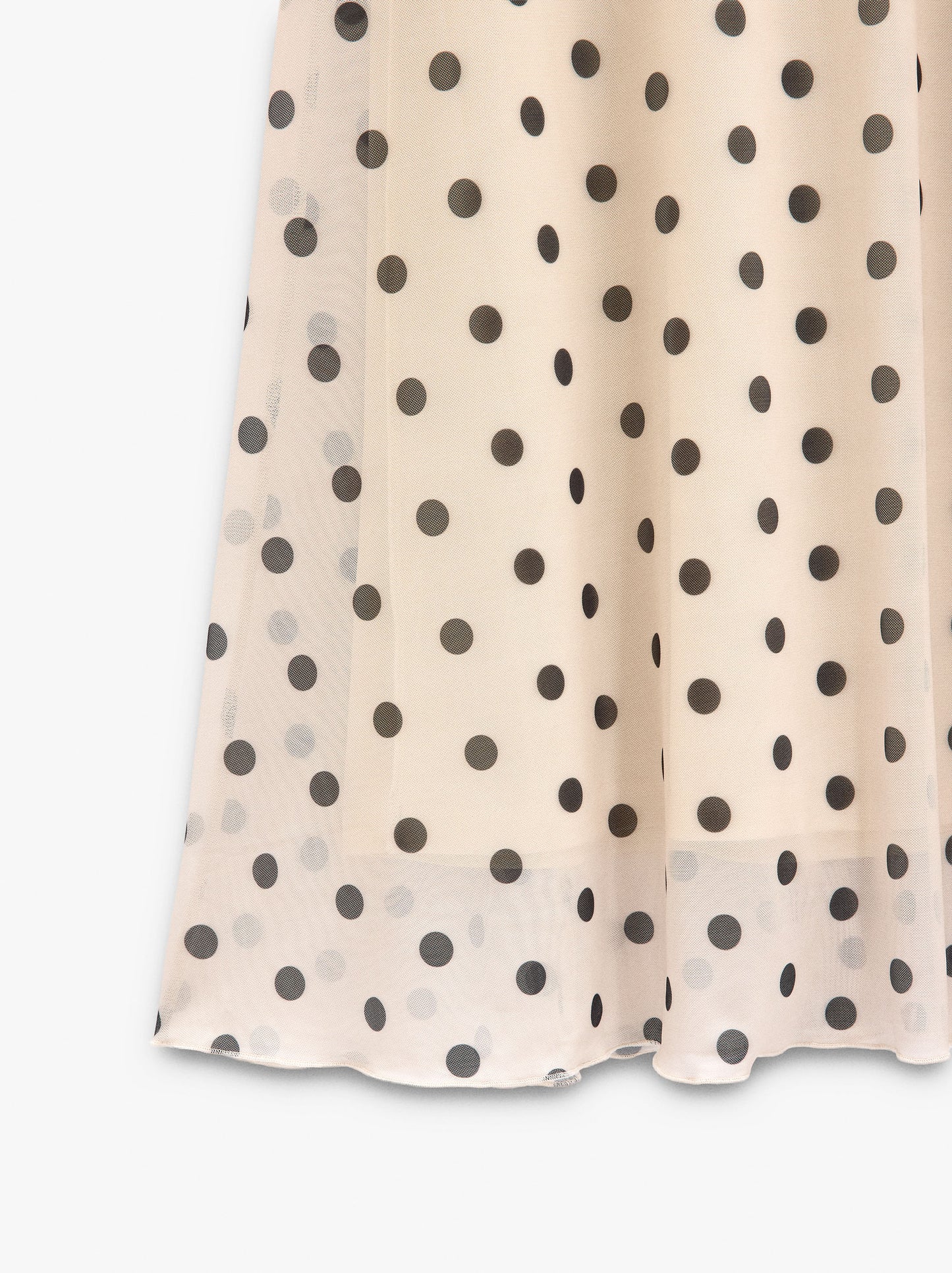 Skirt Printed With Polka Dots