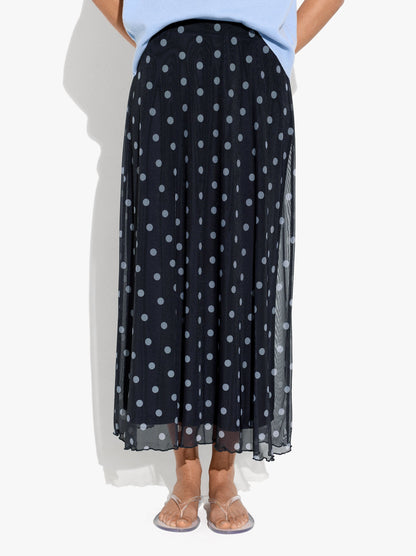 Skirt Printed With Polka Dots