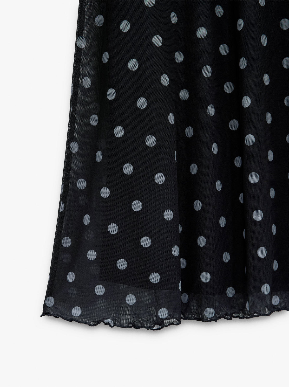 Skirt Printed With Polka Dots