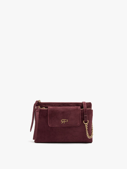 Double Leather-Effect Crossbody Bag