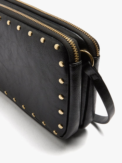 Double Crossbody Bag With Studs
