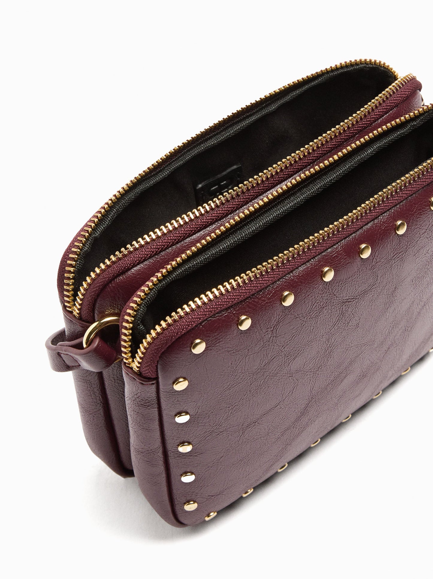 Double Crossbody Bag With Studs