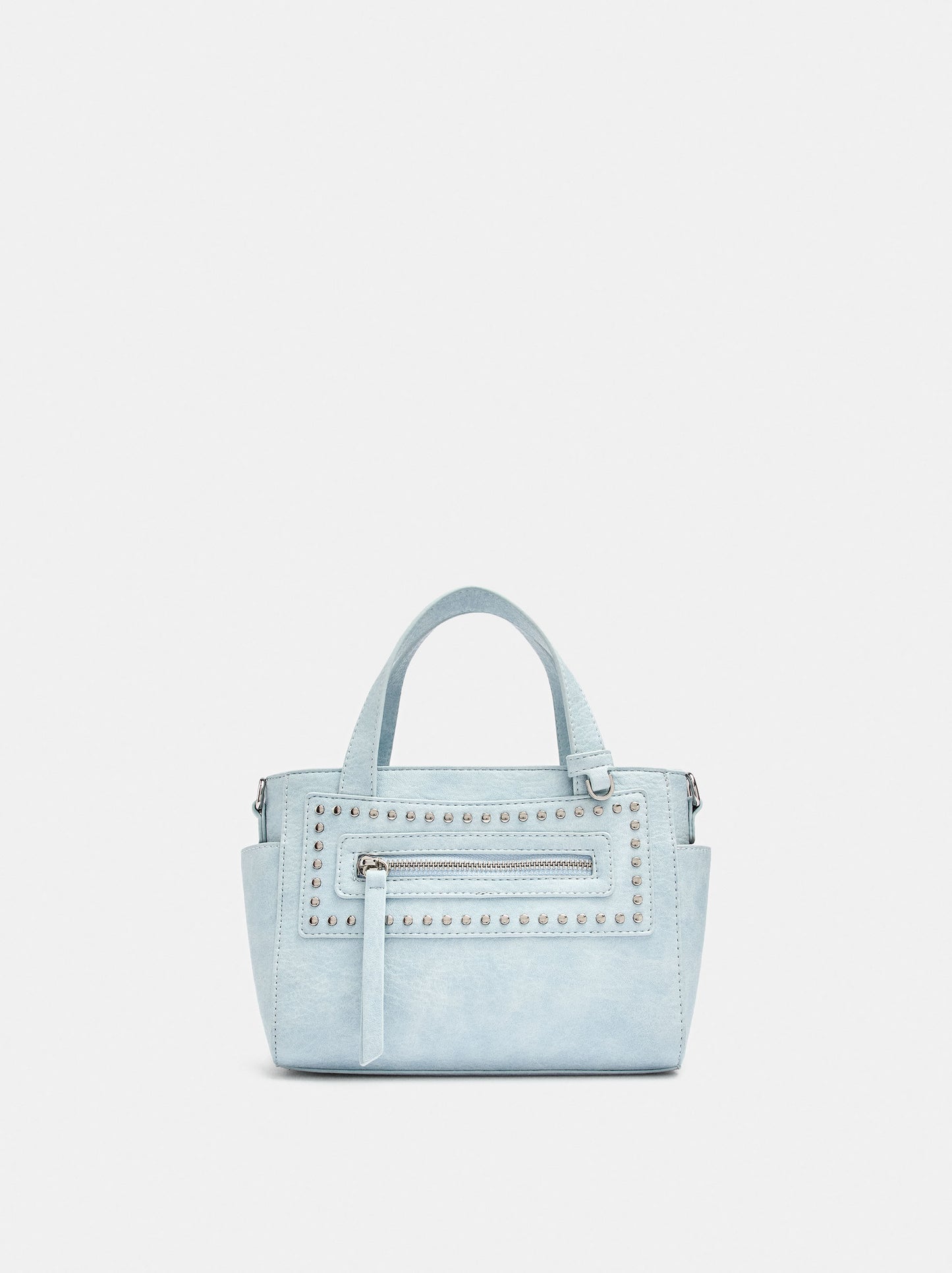 Leather-Effect Tote Bag With Studs