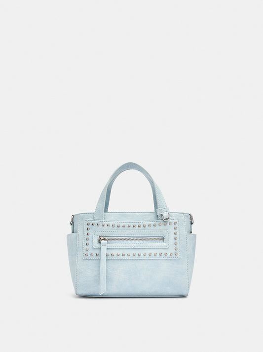 Leather-Effect Tote Bag With Studs