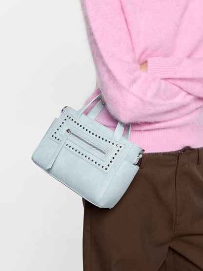 Leather-Effect Tote Bag With Studs