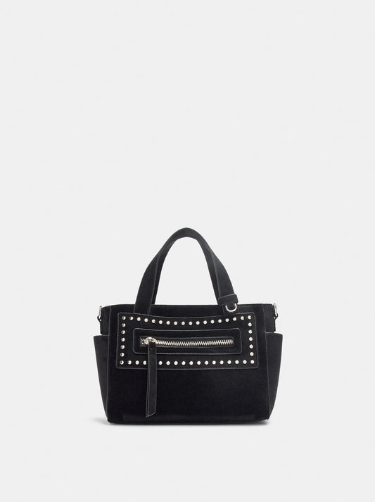 Leather-Effect Tote Bag With Studs