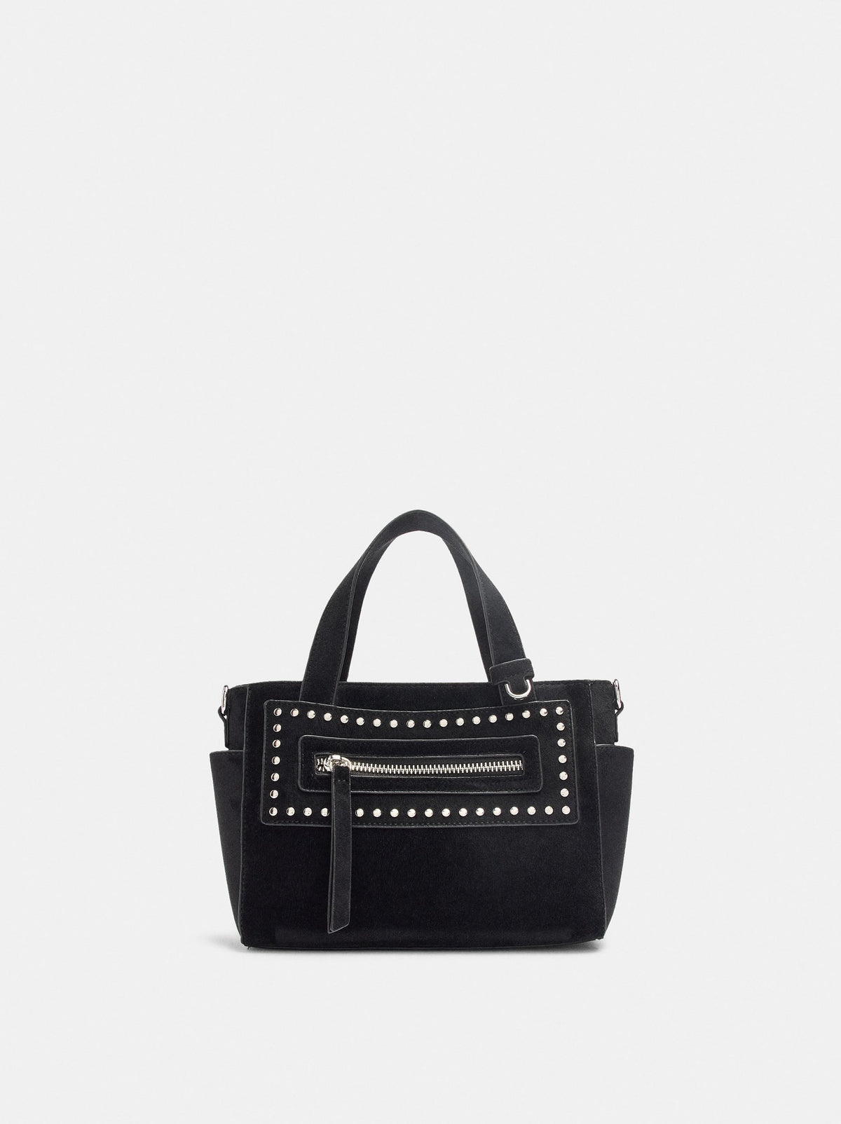 Leather-Effect Tote Bag With Studs