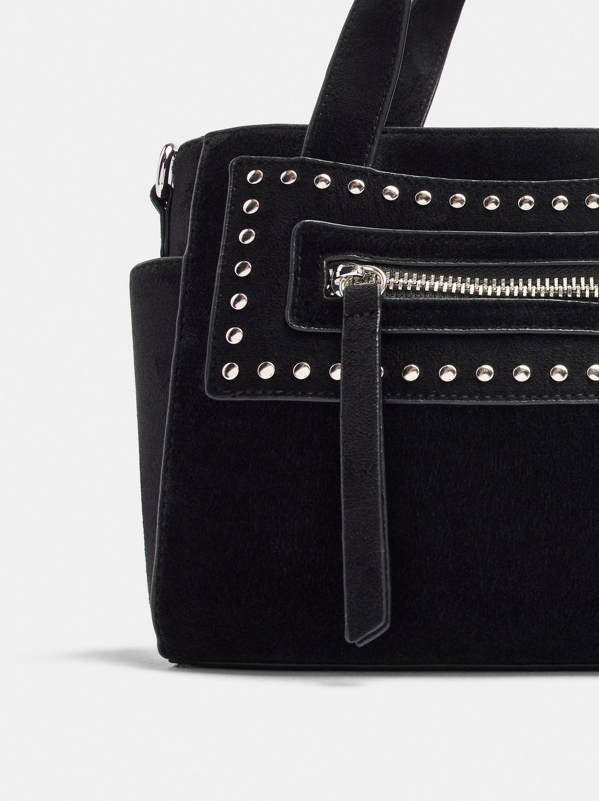 Leather-Effect Tote Bag With Studs