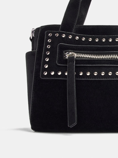Leather-Effect Tote Bag With Studs