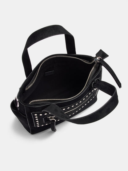 Leather-Effect Tote Bag With Studs