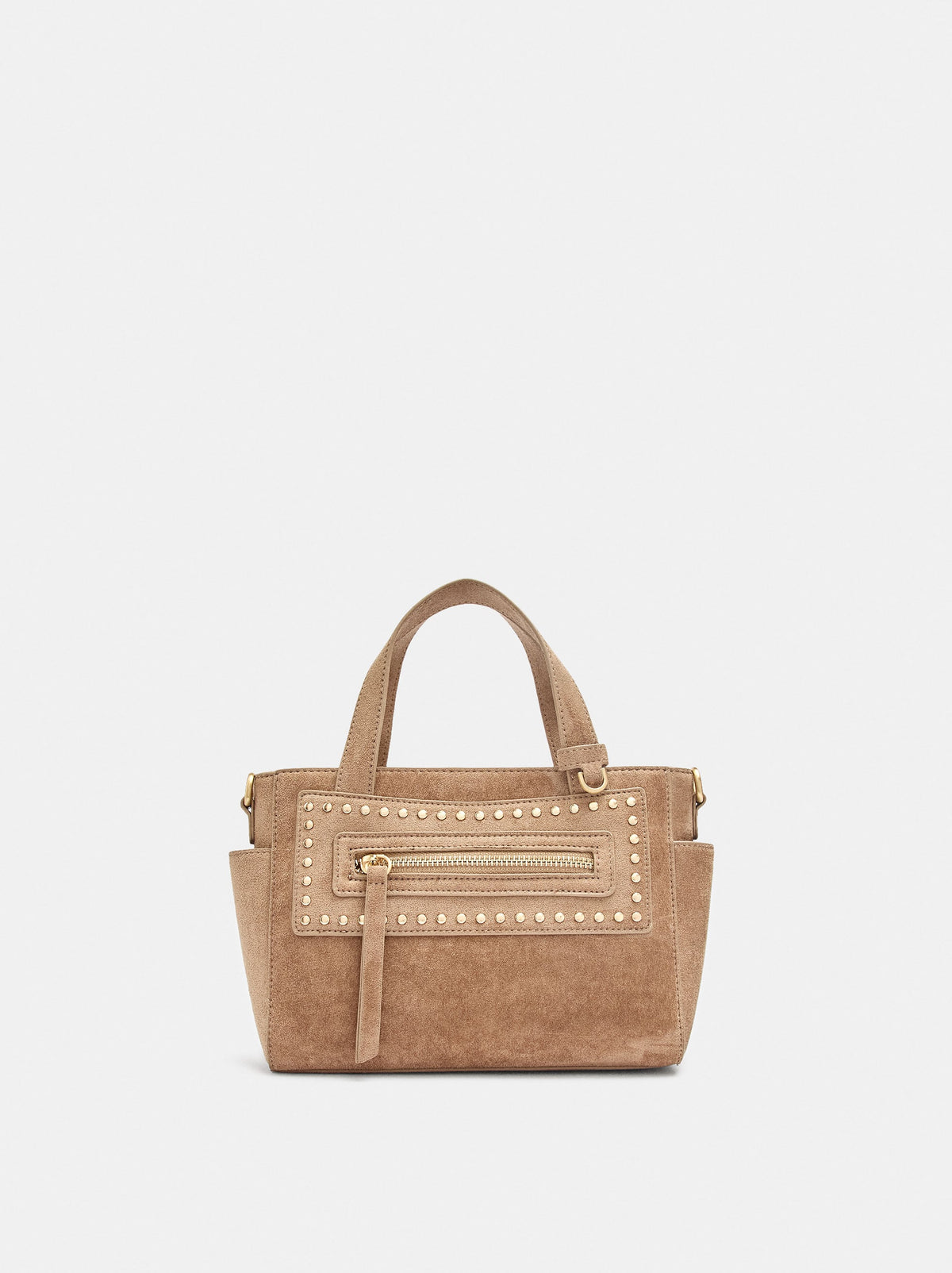 Leather-Effect Tote Bag With Studs