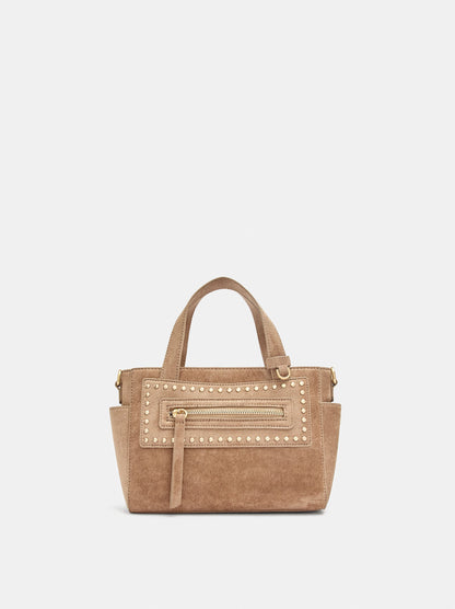 Leather-Effect Tote Bag With Studs