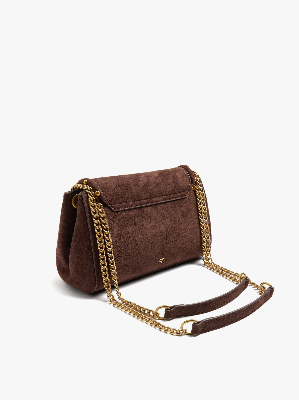 Leather-Effect Shoulder Bag With Beads And Chain