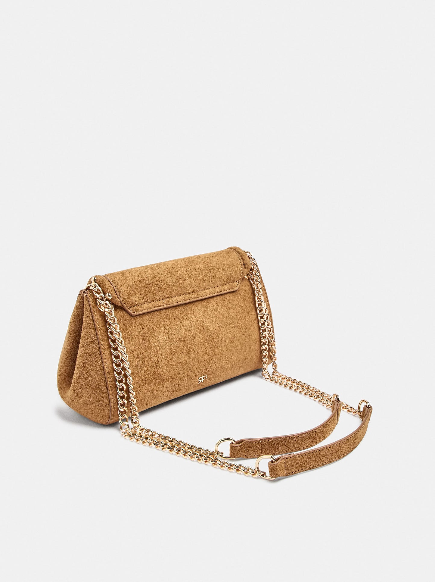 Leather-Effect Shoulder Bag With Beads And Chain