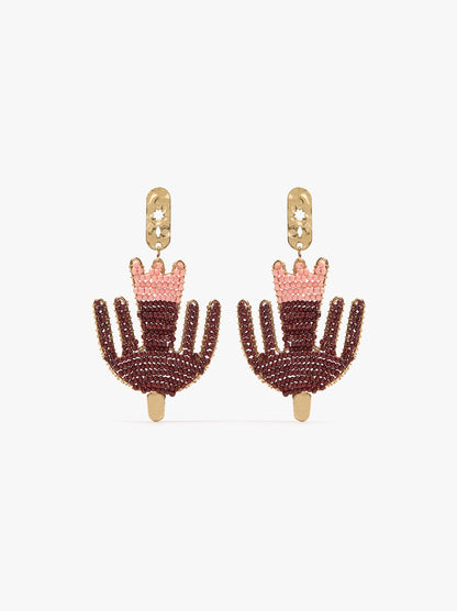 Long Earrings With Glass Beads
