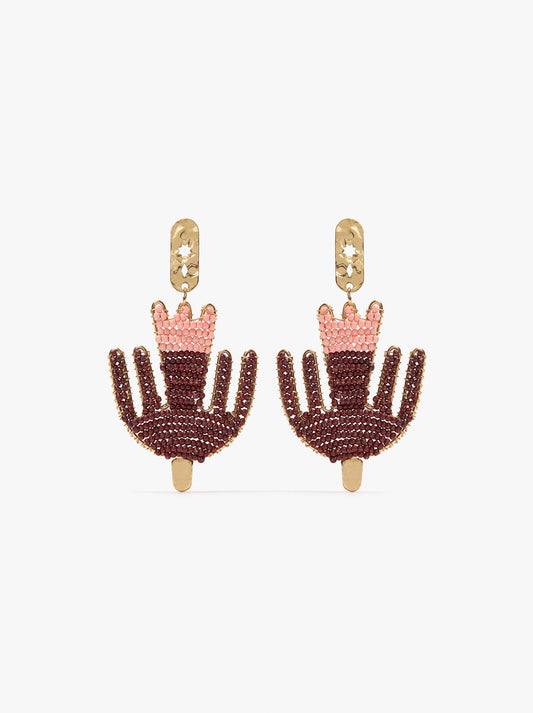Long Earrings With Glass Beads