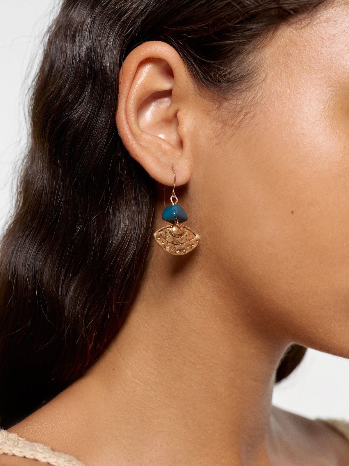 Eye Earrings With Ceramic