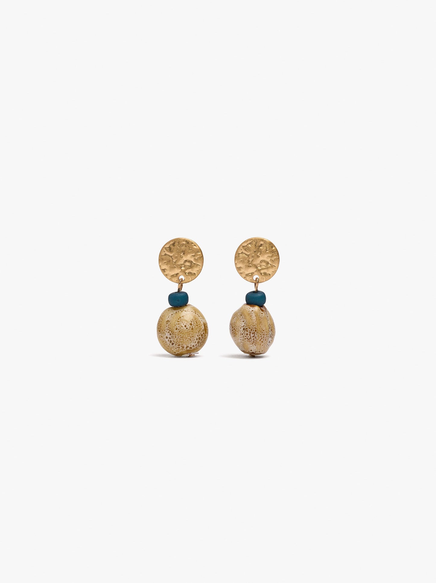 Earrings With Ceramic Beads