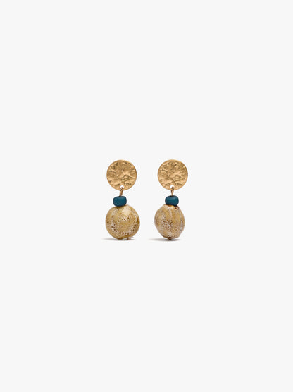 Earrings With Ceramic Beads