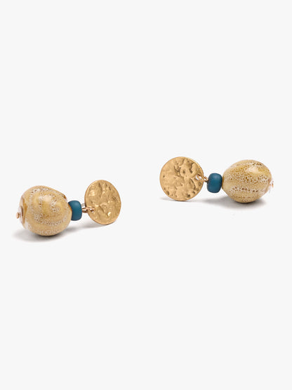 Earrings With Ceramic Beads