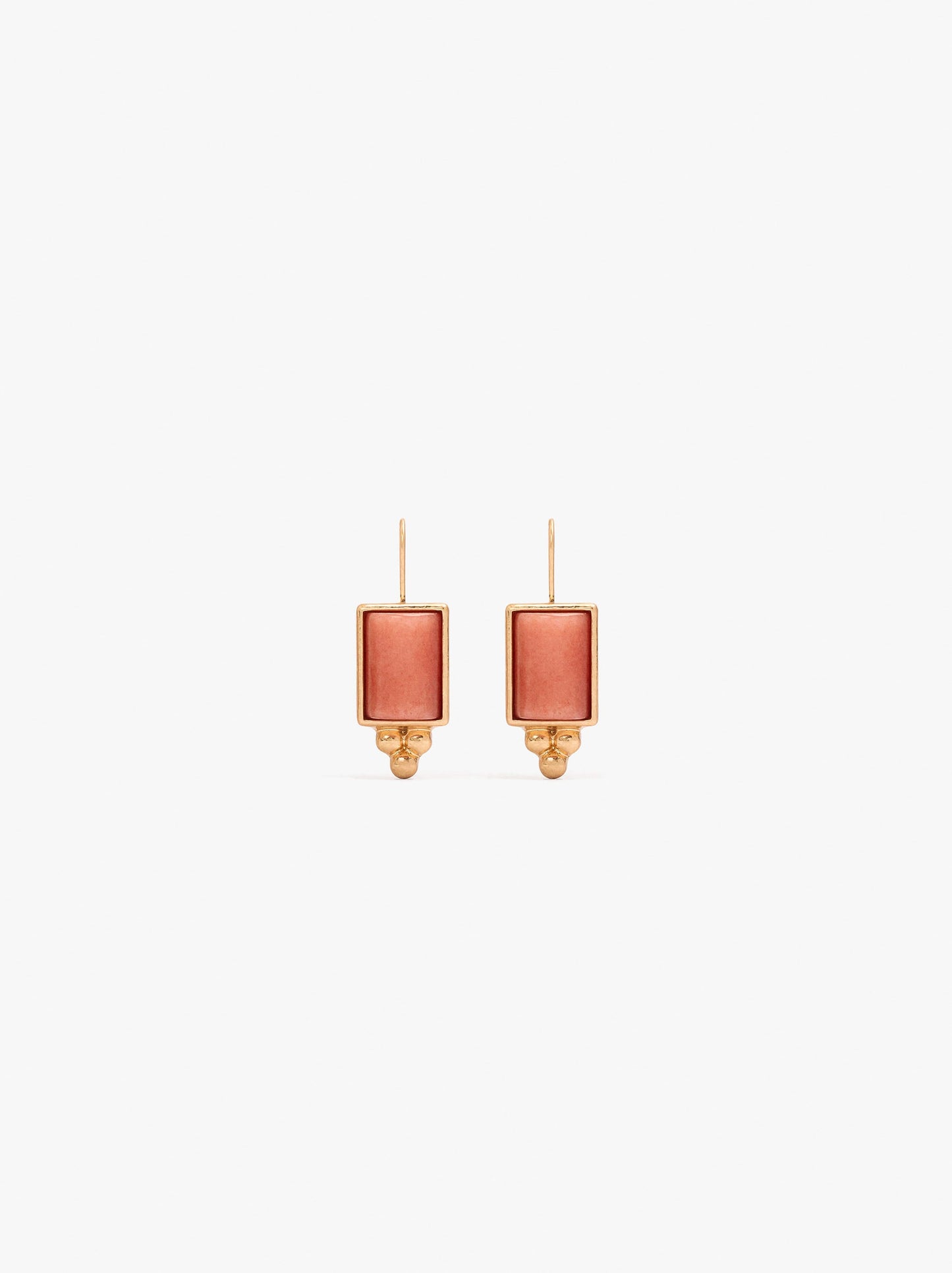 Rectangular Earrings With Stones