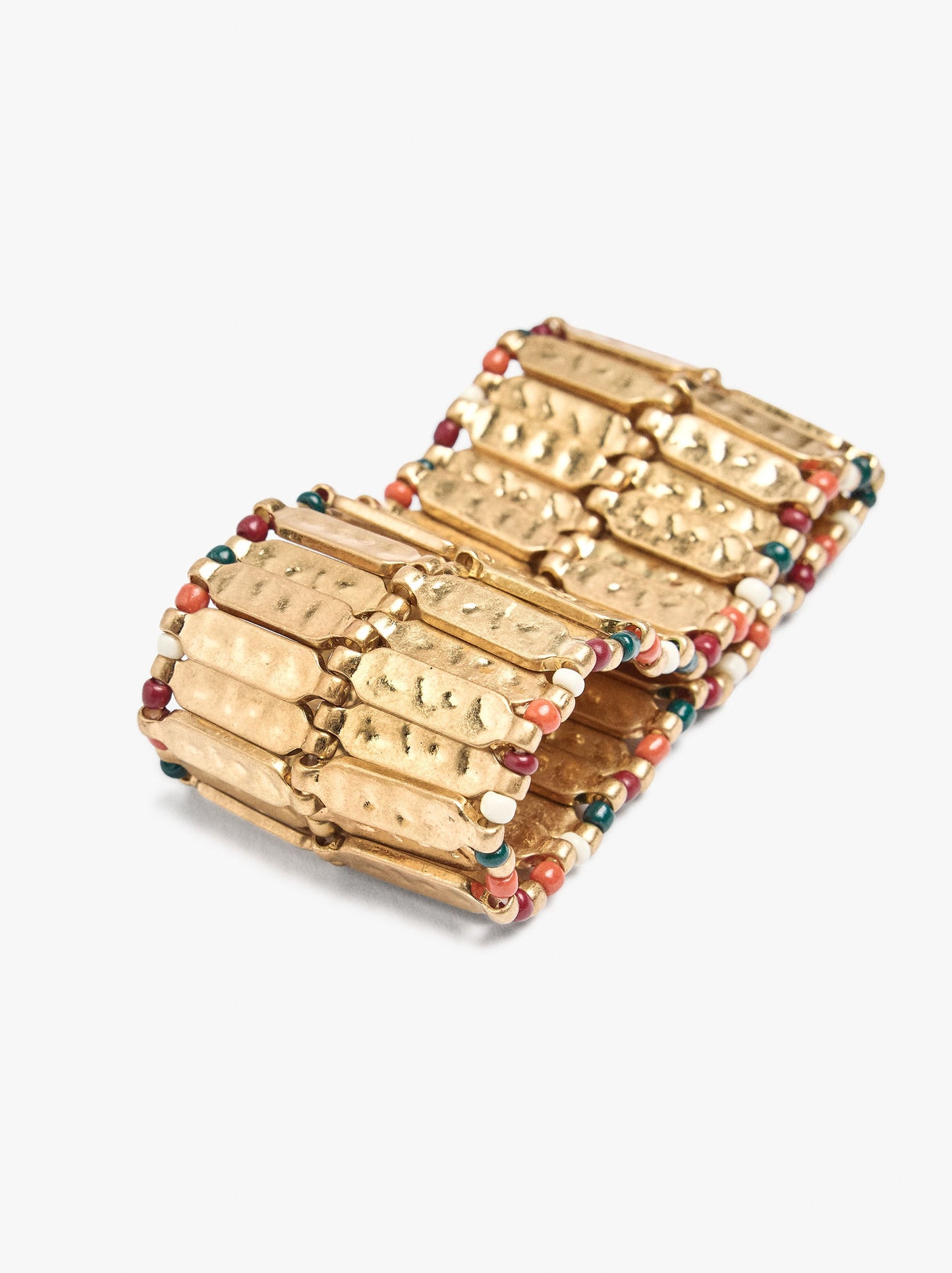 Wide Bracelet With Bars And Beads