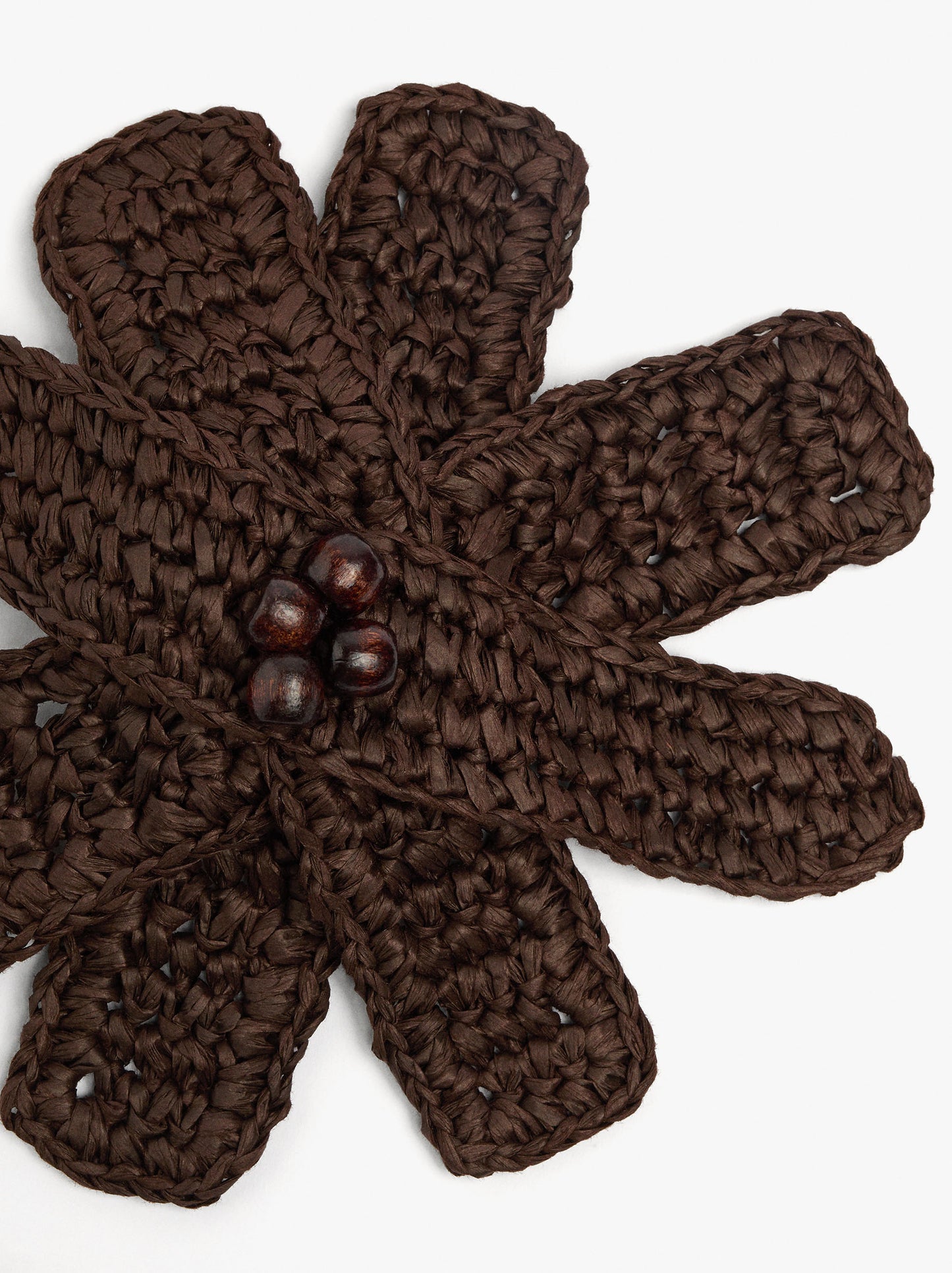 Brooch With Paper Straw Flower