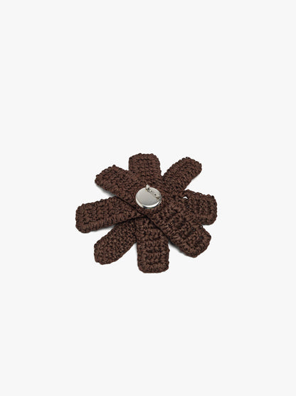 Brooch With Paper Straw Flower