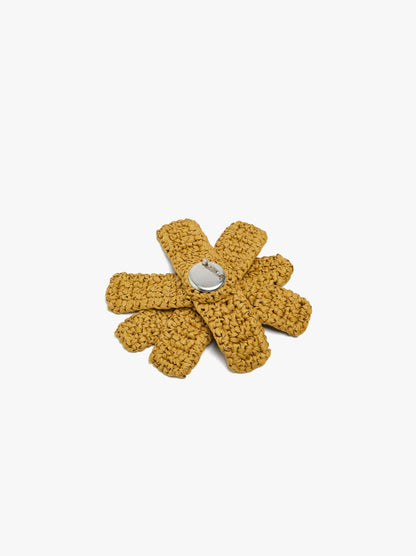 Brooch With Paper Straw Flower