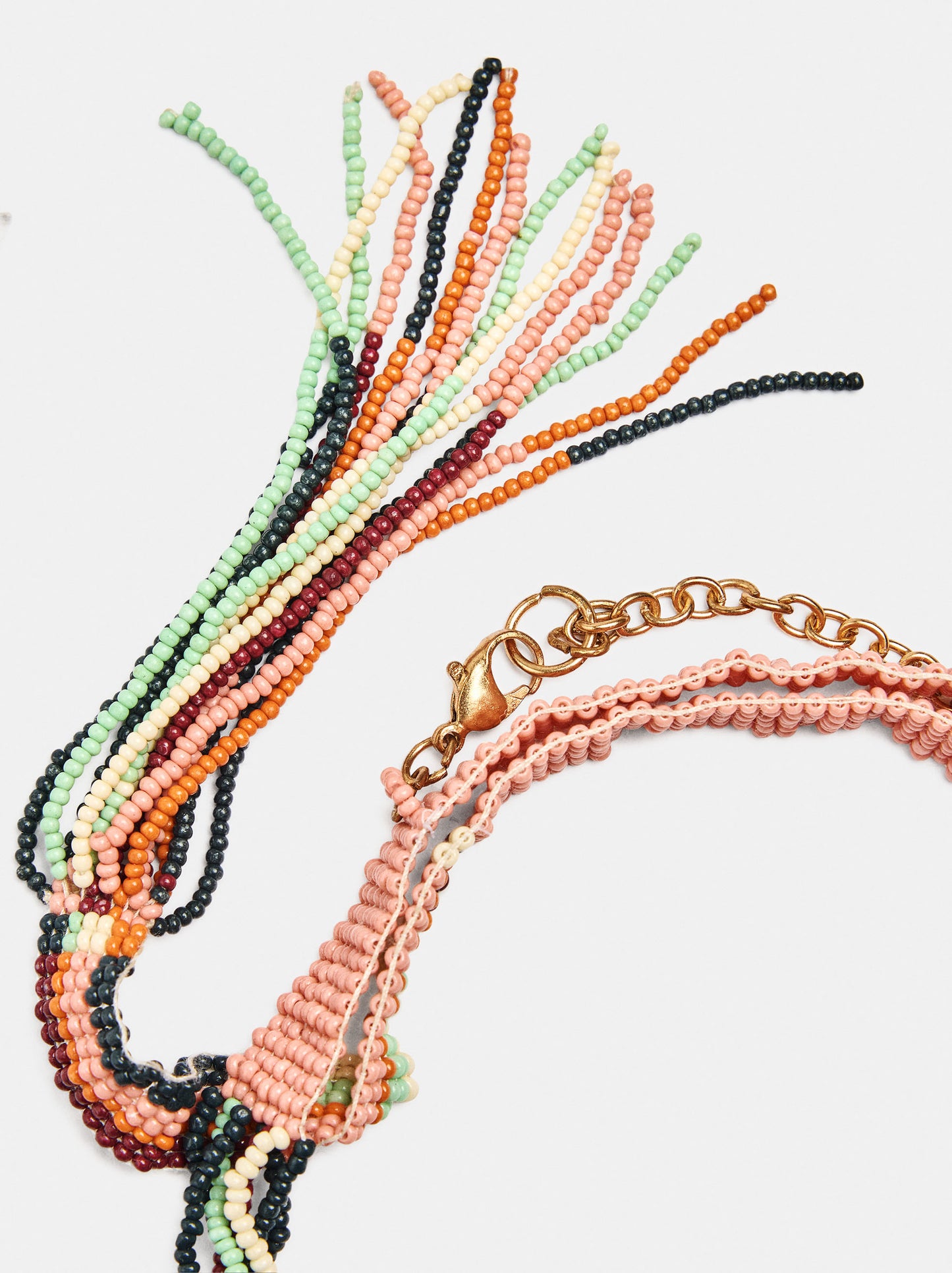 Beaded Multi-Collar With Pendants