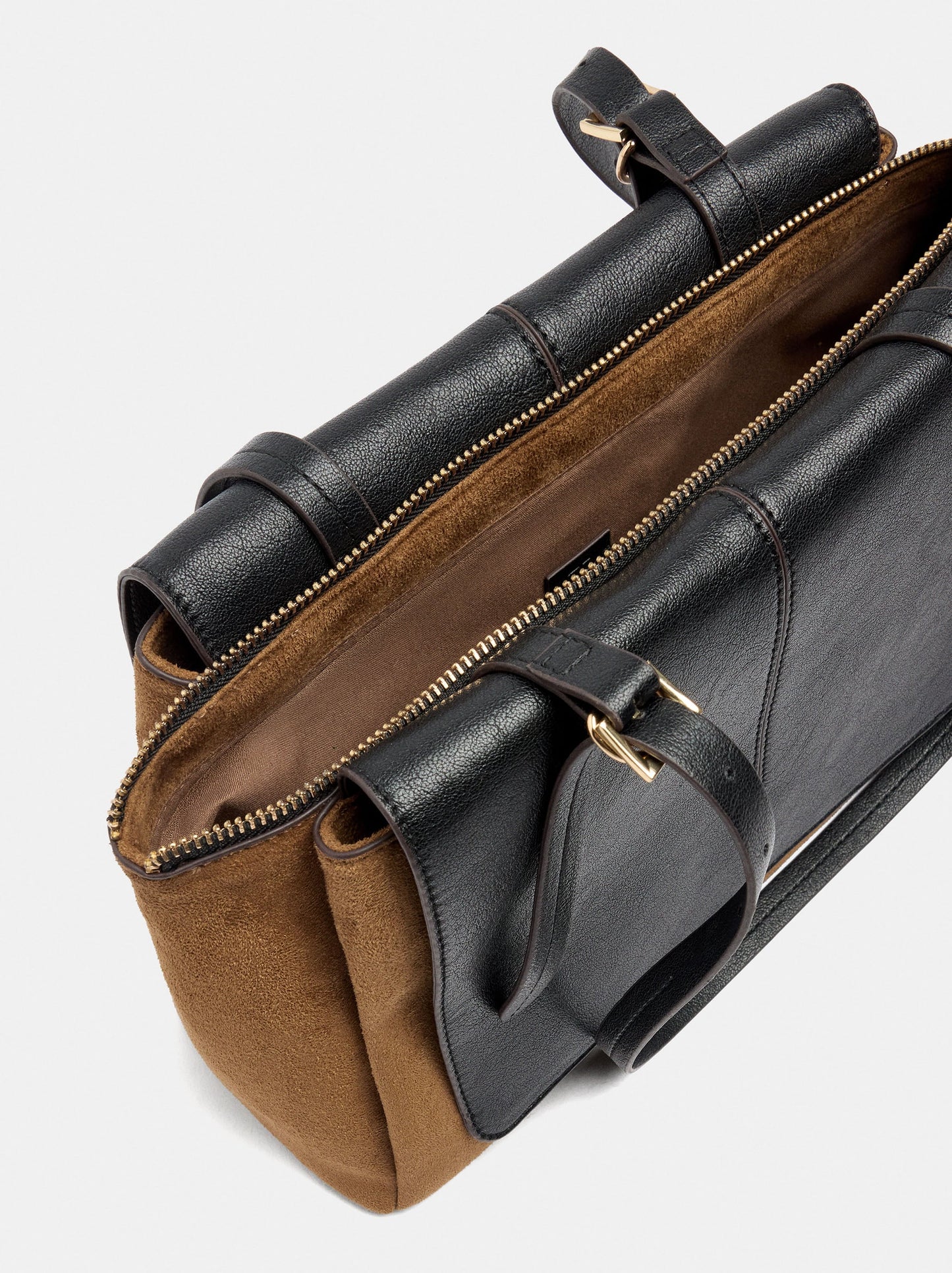 Leather-Effect Tote Bag With Double Flaps