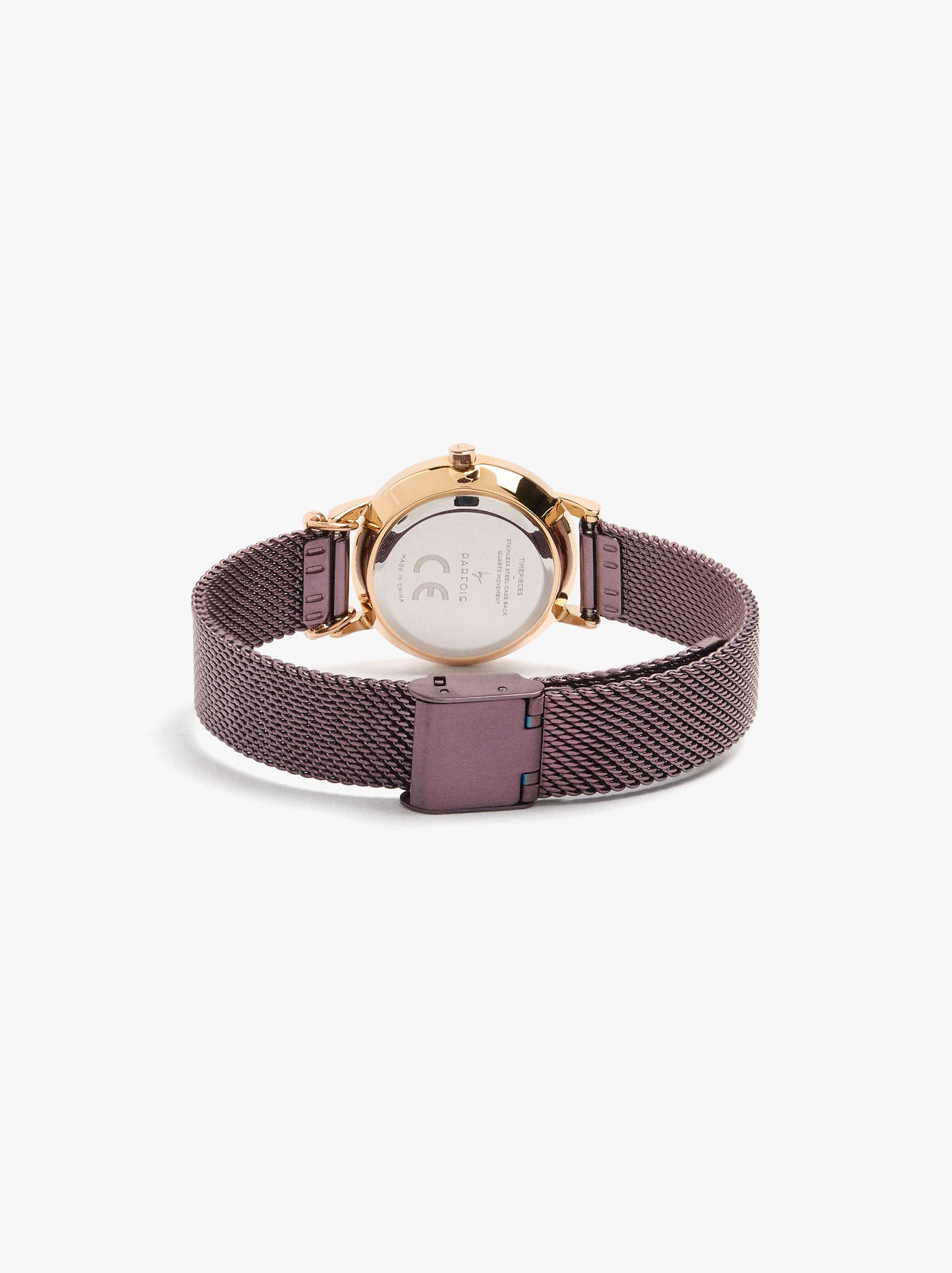 Watch With Steel Mesh Strap And Charm