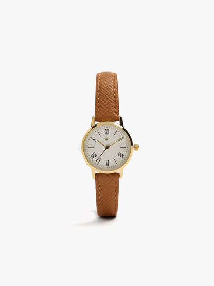 Round Watch With Bracelet With Texture