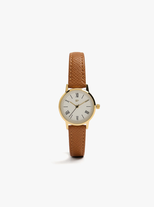 Round Watch With Bracelet With Texture
