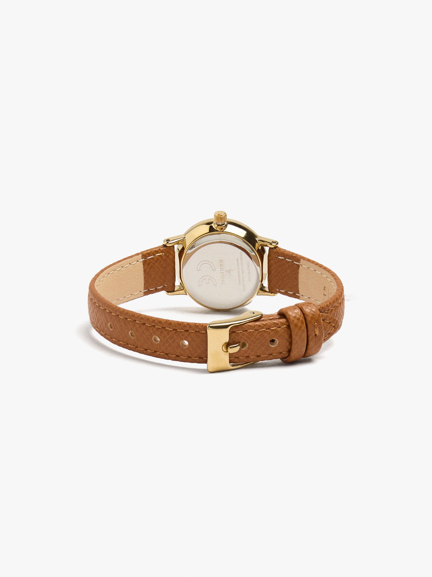 Round Watch With Bracelet With Texture
