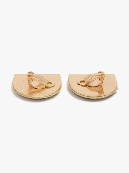 Semicircle Earrings With Beads