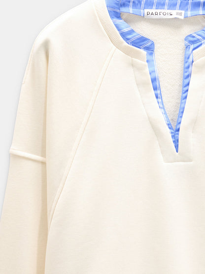 Sweatshirt With Contrast Detail