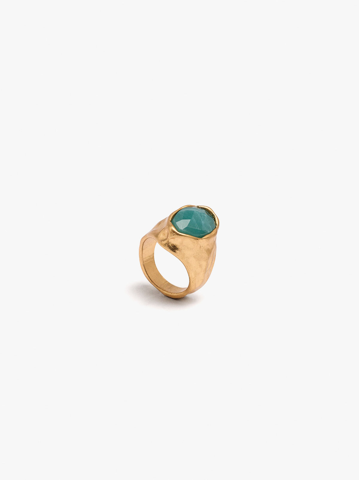 Irregular Ring With Stone Effect
