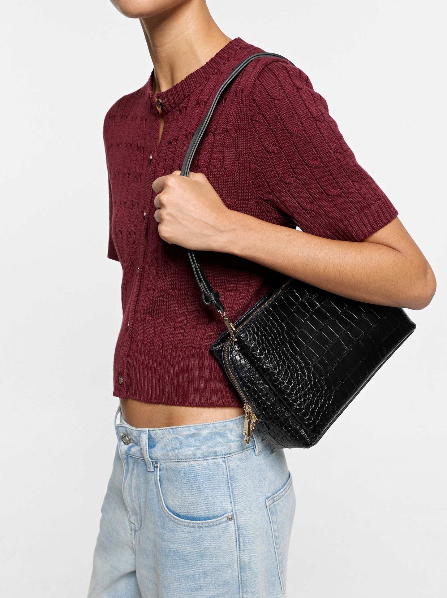 Crossbody Bag With Animal Engraving
