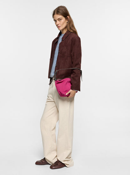 Leather-Effect Jacket With Patch Pockets