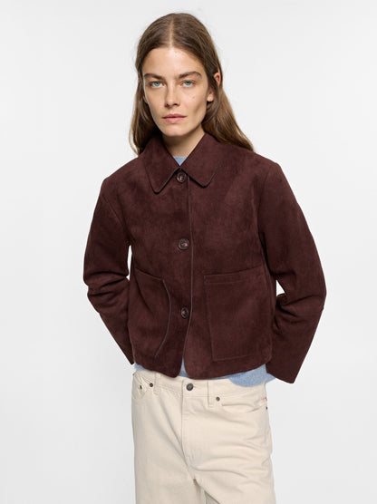 Leather-Effect Jacket With Patch Pockets