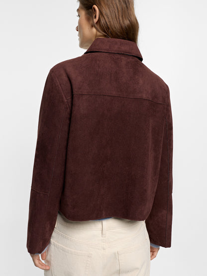 Leather-Effect Jacket With Patch Pockets